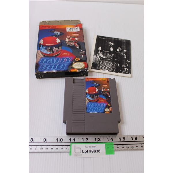 Nintendo NES Video Game: Rally Bike - In Original Box with Booklet