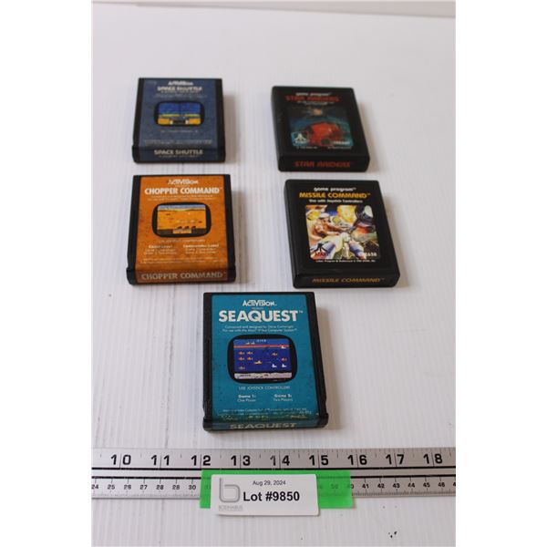 (5) Atari Video Games: Seaquest, Missile Command, Chopper Command, Space Shuttle
