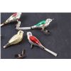 Image 2 : (12) Vintage Bird Christmas Tree Ornaments w/Clips, Some Wear