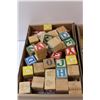 Image 3 : (2) Children's Vintage Building Alphabet Blocks in Boxes