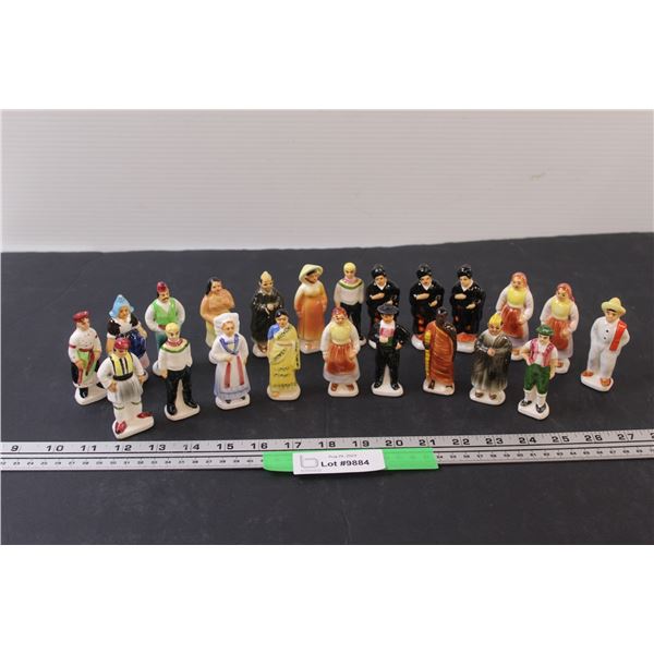 (22) Porcelain 3" World Ethnicities Figurines - Made in Japan