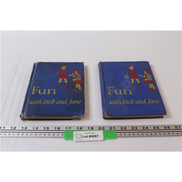 (2) Vintage Books: Fun with Dick & Jane Readers, as is