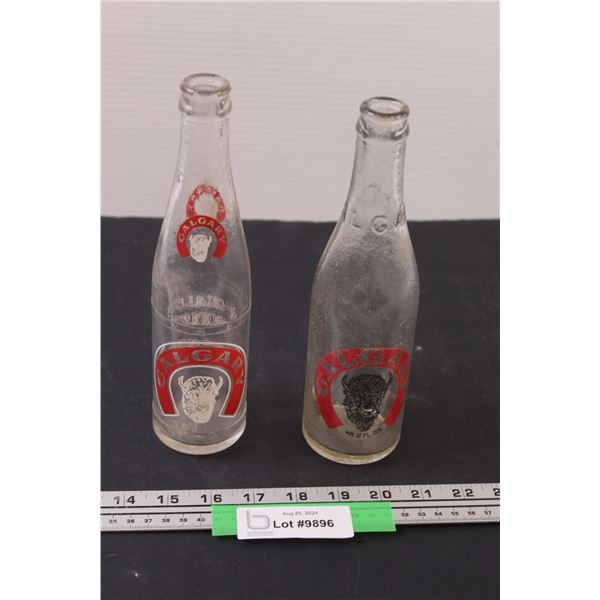 (2) Vintage Glass Calgary Beer Bottles