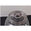 Image 3 : Glass Sugar Container - 8.5" Tall x 8" Wide x 7" Deep - Lid Has Chip
