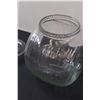 Image 6 : Glass Sugar Container - 8.5" Tall x 8" Wide x 7" Deep - Lid Has Chip