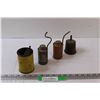 (4) Antique Small Oil Cans