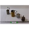 (4) Antique Small Oil Cans