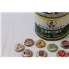 Image 2 : MacDonalds Tobacco Tin Filled w/Vintage Pop Bottle Lids - Assorted