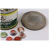 Image 3 : MacDonalds Tobacco Tin Filled w/Vintage Pop Bottle Lids - Assorted