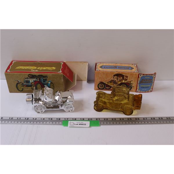 (2) Avon After Shave: Stanley Steamer & Packard Roadster