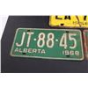 Image 3 : (3) Alberta License Plates - (1) 1958 and Pair of 1968