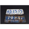Image 1 : (2) Alberta License Plates - 1951 and 1966
