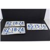 Image 1 : (3) Alberta License Plates - Pair of 1966 and Single 1966