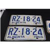 Image 2 : (3) Alberta License Plates - Pair of 1966 and Single 1966