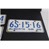 Image 3 : (3) Alberta License Plates - Pair of 1966 and Single 1966
