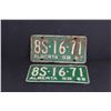 Image 1 : (2) Alberta License Plates - Pair of 1968