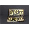 Image 1 : (2) Alberta License Plates - 1969
