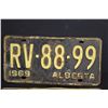 Image 2 : (2) Alberta License Plates - Pair of 1969