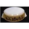 Image 7 : 11 X 7 3/8 "BROWN FLORAL, PYREX ENGLAND, CASSEROLE DISH