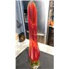 Image 4 : LARGE ORANGE & YELLOW ART GLASS VASE