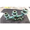 Image 3 : BLUE MOUNTAIN POTTERY TRIPLE CANDLE HOLDER