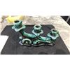 Image 4 : BLUE MOUNTAIN POTTERY TRIPLE CANDLE HOLDER