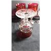Image 3 : 3 KINGS CROWN, THUMBPRINT, 4 ¼ ", CRANBERRY WINE GLASSES