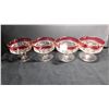 Image 4 : 4 KINGS CROWN, THUMBPRINT, CRANBERRY DESERT CUPS