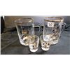 Image 1 : MCM CURLING BLACK/GOLD BEER STEIN AND 2 MATCHING SHOT GLASSES