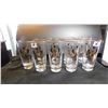 Image 2 : 9 MCM, CURLING MOTIF, HIGH BALL GLASSES, BLACK/GOLD