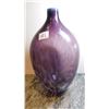 Image 1 : ART GLASS, PURPLE LEOPARD, BLUE SPOTTED, VASE 10 ½ "