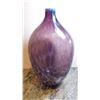 Image 2 : ART GLASS, PURPLE LEOPARD, BLUE SPOTTED, VASE 10 ½ "