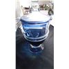 Image 1 : 8" TALL SMOKY COBALT BLUE, LIDDED CANDY DISH, AS SHOWN