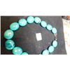 Image 2 : 18" LUC TURQUOISE BEAD NECKLACE 925 CLASP