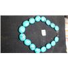 Image 3 : 18" LUC TURQUOISE BEAD NECKLACE 925 CLASP