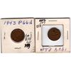 Image 1 : 1943 PLUGGED 4 ONE CENT AND 1958 CLIPPED ONE CENT