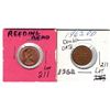 Image 1 : DOUBLE DATE 1962 ONE CENT AND 1965 OBVERSE LETTER DOUBLING ONE CENT