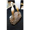 Image 2 : SHELL EGRETS ON BARK BASE 6" TALL