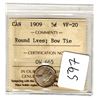 Image 1 : 1909, ROUND LEAVES BOWTIE, FIVE CENT, VF20, ICCS