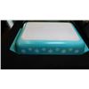 Image 2 : RARE TURQUOISE BLUE PYREX SNOWFLAKE CASSEROLE DISH WITH LID #548B, 1 ¼ QT