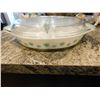 Image 1 : PYREX 1 ½ QT, DIVIDED CASSEROLE DISH WITH LID, TURQUOISE BLUE SNOWFLAKE