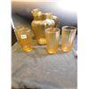 Image 2 : MCM AMBER PITHER, AND FOUR MATCHING TUMBLERS