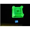 Image 2 : OPALESCENT, VASELINE/URANIUM GLASS, EAPG NORTHWOOD, FOOTED SMALL DISH