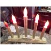 Image 2 : VINTAGE FIVE CANDLE CHRISTMAS DISPLAY, FOUR BULBS WORKING