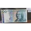 Image 1 : Sweden. ND 100 Kronor. High denomination note. VF.