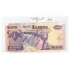 Image 1 : Zambia. ND 100 Kwacha. Waterfall & Cape Buffalo/eagle. EF.