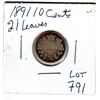 Image 2 : 1891, 10 CENT 21 LEAVES REVERSE