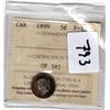 Image 1 : 1899 FIVE CENT F15 ICCS