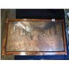 Image 2 : VINTAGE, FRAMED, COPPER "LAST SUPPER" WALL HANGING, 12" X 20"