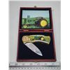 Image 1 : John Deere  Men's pocket knife in wooden display case - Never used